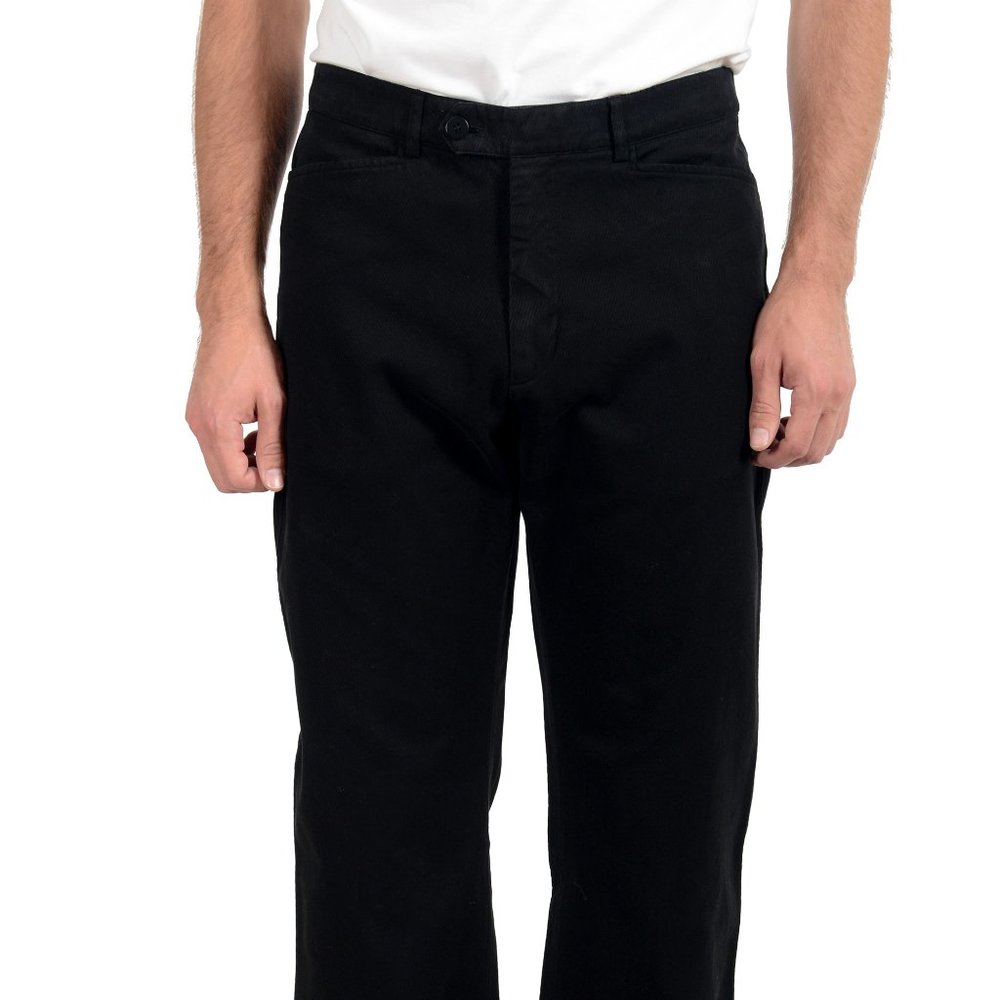 Gianfranco Ferre White" Men's Black Casual Pants